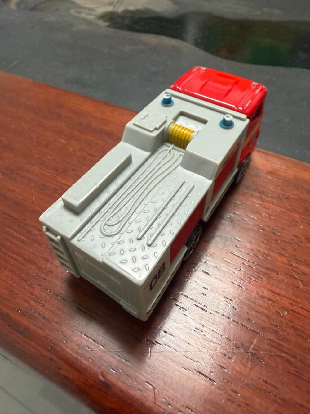 Vintage Red & White Emergency Fire Truck Diecast - Picture 5 of 6